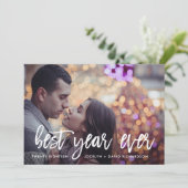 Cartes Pour Fêtes Annuelles Script du nouvel an | Meilleure année jamais photo (Debout devant)