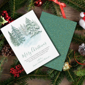 Cartes Pour Fêtes Annuelles Script élégant Arbre de Noël non photo