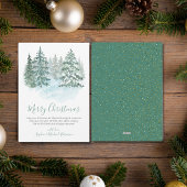 Cartes Pour Fêtes Annuelles Script élégant Arbre de Noël non photo