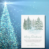 Cartes Pour Fêtes Annuelles Script élégant Arbre de Noël non photo