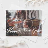 Cartes Pour Fêtes Annuelles Script élégant | Happy New Year
