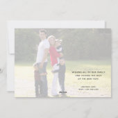 Cartes Pour Fêtes Annuelles Script élégant photo Nouvel An 2 (Dos)