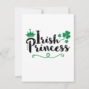 Cartes Pour Fêtes Annuelles Script femme princesse irlandaise pour la Saint-Pa