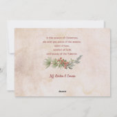 Cartes Pour Fêtes Annuelles Script & Fleurs les plus agréables / Photo Papier  (Dos)