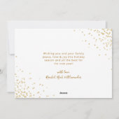 Cartes Pour Fêtes Annuelles Script Gold moderne 2 Photo Collage Noël (Dos)