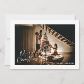 Cartes Pour Fêtes Annuelles Script Handwriting Modern Merry Christmas Photo  (Devant)