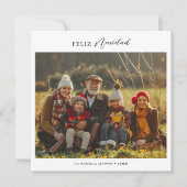 Cartes Pour Fêtes Annuelles Script Hispanique Feliz Navidad Noël photo (Devant)