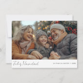 Cartes Pour Fêtes Annuelles Script Hispanique Noël Feliz Navidad Photo (Devant)