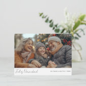 Cartes Pour Fêtes Annuelles Script Hispanique Noël Feliz Navidad Photo (Debout devant)