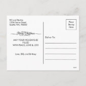 Cartes Pour Fêtes Annuelles Script Joyeux Couples de Noël avant photo (Dos)