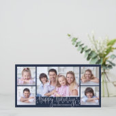 Cartes Pour Fêtes Annuelles Script JOYEUX NOËL | 5 Photos (Debout devant)