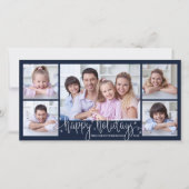 Cartes Pour Fêtes Annuelles Script JOYEUX NOËL | 5 Photos (Devant)