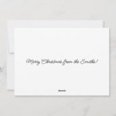 Cartes Pour Fêtes Annuelles Script Joyeux Noël Holly rouge et vert (Dos)