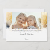 Cartes Pour Fêtes Annuelles Script Joyeux Or Chic avec photo courbe (Dos)