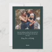 Cartes Pour Fêtes Annuelles Script Letter Joyeux Noël 2 Photo (Dos)