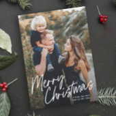 Cartes Pour Fêtes Annuelles Script Letter Joyeux Noël 2 Photo