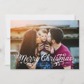 Cartes Pour Fêtes Annuelles Script Lettrage main de Noël multi-Carte photo (Devant)