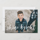 Cartes Pour Fêtes Annuelles Script lumineux moderne vert 3 photo (Devant)