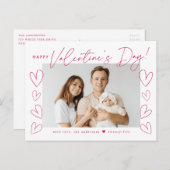 Cartes Pour Fêtes Annuelles Script magenta moderne Photo Saint Valentin (Devant / Derrière)