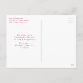 Cartes Pour Fêtes Annuelles Script magenta moderne Photo Saint Valentin (Dos)