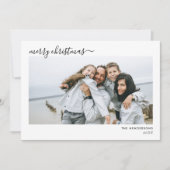 Cartes Pour Fêtes Annuelles Script manuscrit 5 photos moderne Joyeux Noël (Devant)