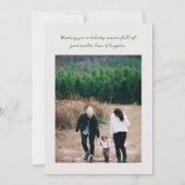 Cartes Pour Fêtes Annuelles Script manuscrit Arbre de Noël Photo moderne (Dos)