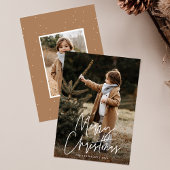 Cartes Pour Fêtes Annuelles Script manuscrit Joyeux Noël 2 Photo