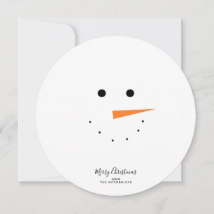 Cartes Pour Fêtes Annuelles Script manuscrit minimaliste de Noël Snowman