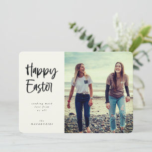 Cartes Pour Fêtes Annuelles Script manuscrit moderne Happy Photo de Pâques