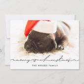 Cartes Pour Fêtes Annuelles Script manuscrit moderne Joyeux Noël Photo (Devant)