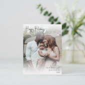 Cartes Pour Fêtes Annuelles Script manuscrit moderne photo complète (Debout devant)