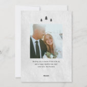 Cartes Pour Fêtes Annuelles Script Married Christmas Trees Wedding Photo (Dos)
