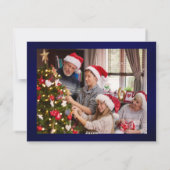 Cartes Pour Fêtes Annuelles Script minimal 6 Photo or Joyeux Noël (Dos)