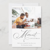Cartes Pour Fêtes Annuelles Script minimal Merriest Christmas Greeting Photo (Devant)