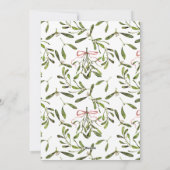Cartes Pour Fêtes Annuelles Script & Mistletoe Joyeux & Photo Marié (Dos)