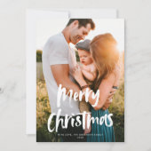 Cartes Pour Fêtes Annuelles Script moderne chic Joyeux Noël Une photo (Devant)