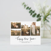 Cartes Pour Fêtes Annuelles Script moderne de bonne année | Multiphoto (Debout devant)