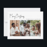 Cartes Pour Fêtes Annuelles Script moderne de Noël à trois photos<br><div class="desc">Ce script moderne de Noël trois photos carte de vacances est parfait pour votre minimaliste shabby chic boho noir et blanc de vacances salutation. La calligraphie manuscrite minimaliste est délicate et rustique tout en restant élégante et élégante. Le design reflète une simple journée d'hiver blanche et évoque les souvenirs d'une...</div>