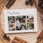 Cartes Pour Fêtes Annuelles Script moderne de Noël Cinq photos<br><div class="desc">Ce script moderne de Noël cinq photos carte de vacances est parfait pour votre minimaliste shabby chic boho noir et blanc de vacances salutation. La calligraphie manuscrite minimaliste est délicate et rustique tout en restant élégante et élégante. Le design reflète une simple journée d'hiver blanche et évoque les souvenirs d'une...</div>