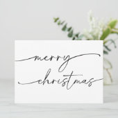 Cartes Pour Fêtes Annuelles Script moderne élégant Merry Christmas Card (Debout devant)