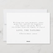 Cartes Pour Fêtes Annuelles Script moderne élégant Merry Christmas Card (Dos)