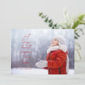 Cartes Pour Fêtes Annuelles Script Moderne Emballé Laissez Chaque Coeur Le Pré (Debout devant)