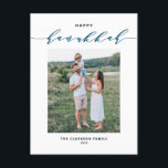 Cartes Pour Fêtes Annuelles Script moderne et élégant Happy Hanoukka Photo<br><div class="desc">Heureux Hanoukka ! Envoyer Hanoukka souhaite à la famille et aux amis avec cette calligraphie personnalisable Hanoukka carte postale. Il dispose d'une calligraphie élégante et d'une typographie simple. Personnalisez en ajoutant des noms et une photo. Cette feuille d'or Happy Hanoukka carte postale est disponible sur d'autres cartes.</div>