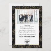 Cartes Pour Fêtes Annuelles Script moderne Gold Silver Fireworks Photo d'entre (Dos)