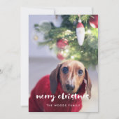 Cartes Pour Fêtes Annuelles Script moderne Joyeuse photo de Noël (Devant)