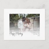 Cartes Pour Fêtes Annuelles Script moderne Joyeuses vacances Faded Photo (Devant)