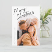 Cartes Pour Fêtes Annuelles Script moderne Joyeux Arche de Noël 2 Photo (Debout devant)