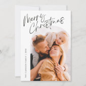 Cartes Pour Fêtes Annuelles Script moderne Joyeux Arche de Noël 2 Photo (Devant)