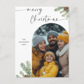 Cartes Pour Fêtes Annuelles Script moderne Joyeux cadre d'arche de Noël (Devant)