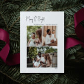 Cartes Pour Fêtes Annuelles Script moderne Joyeux et brillant Vertical 3 Photo